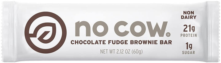 No Cow - Chocolate Fudge Brownie Bar, 2.12 Oz
 | Pack of 12 - PlantX US