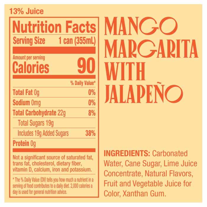 Nope - Non-Alcoholic Mocktails - Mango Margarita with Jalapeno, 12 fl oz  - back