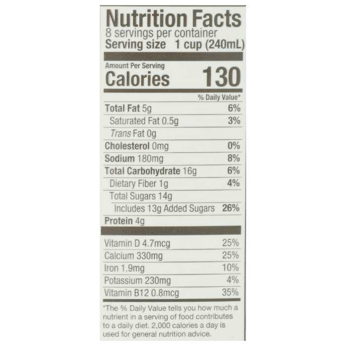 NotCo - NotMilk Chocolate, 64 fl oz - nutrition facts