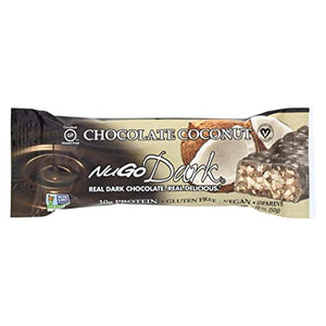 NuGo Dark Chocolate Coconut Bar 1.76 oz | Pack of 12