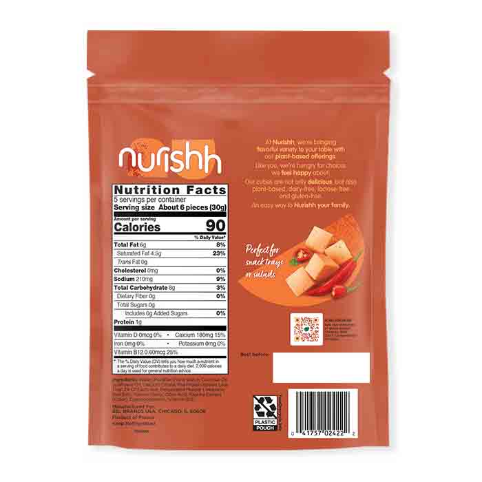Nurishh - Cheese - Hot Pepper Slices  5.64oz - back