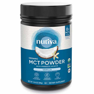 Nutiva - Organic MCT Powder with Prebiotic Acacia Fiber - Vanilla, 10.6oz