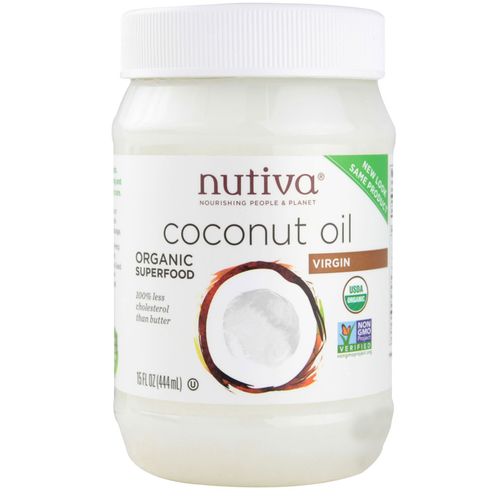 Nutiva, Organic Extra Virgin Coconut Oil, 15 fl oz - PlantX US