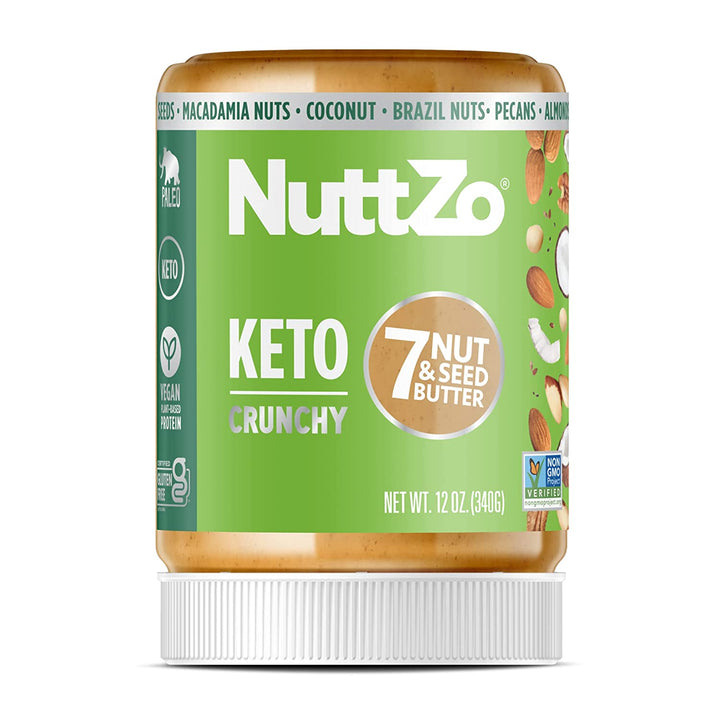Nuttzo, Keto Butter, 7 Nuts & Seeds, Crunchy, 12 oz
 | Pack of 6 - PlantX US