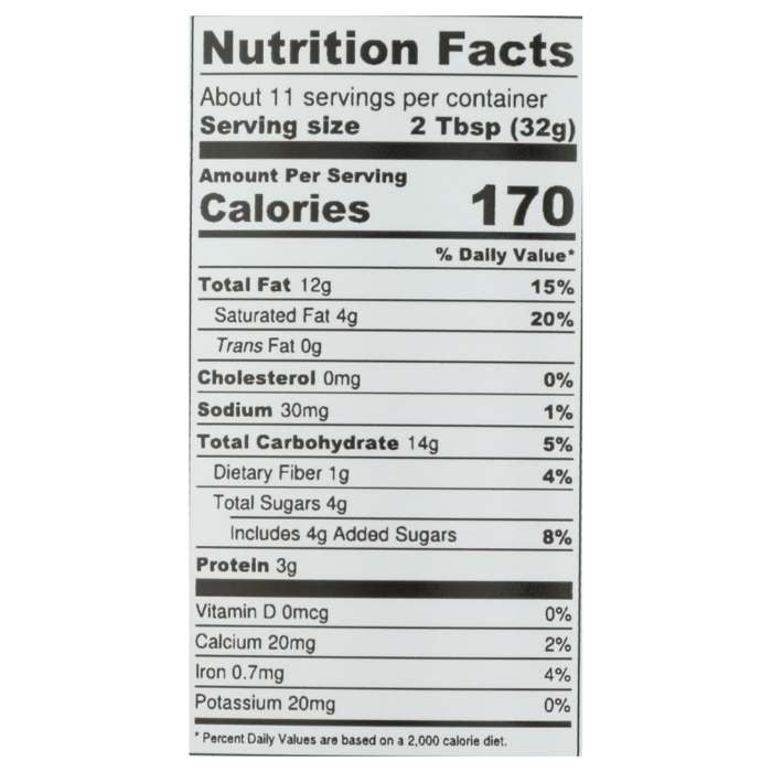 Oat Haus - Granola Butter Original, 12oz - nutrition facts