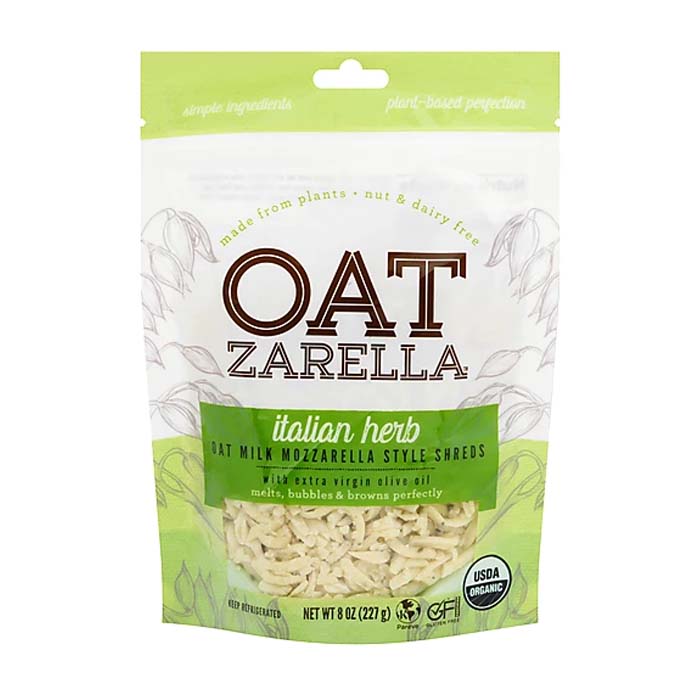 Oatzarella Cheese - Italian Herb Oat Milk Mozzarella Style Shreds, 8oz