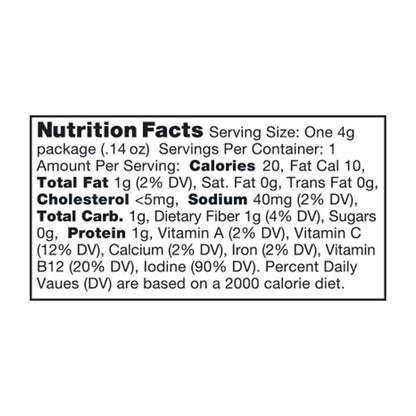 Ocean's Halo - Trayless Sea Salt Seaweed Snack, 0.14oz - back