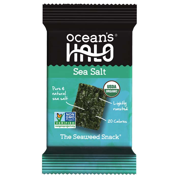 Ocean's Halo - Trayless Sea Salt Seaweed Snack, 0.14oz