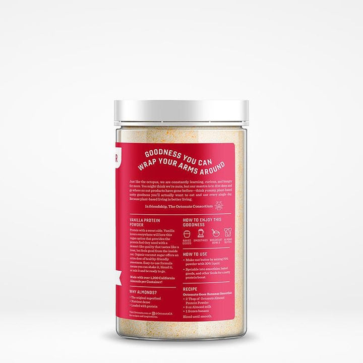 840033200158 - octonuts vanilla almond protein powder back
