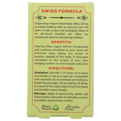 Olbas - Aromatherapy & Massage Oil- Back