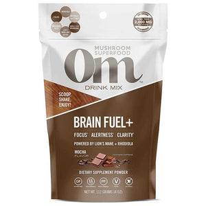 Om Mushroom Superfood - Brain Fuel+ Mushroom Mocha Drink Mix, Pouch (15 Servings)