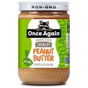 Once Again - Organic Crunchy Peanut Butter No Salt, 16oz