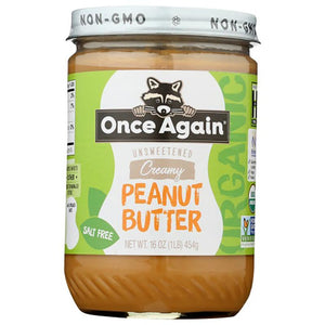Once Again - Unsweetened Creamy Peanut Butter, 16oz