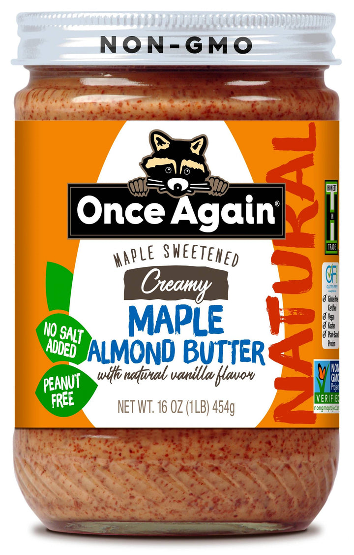 Once Again Creamy Maple Almond Butter, 16 Oz
 | Pack of 6 - PlantX US