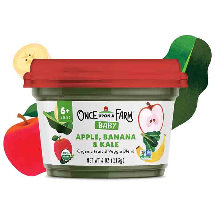 Once Upon A Farm - Organic Baby Food - Apple Banana Kale, 4floz
