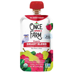 Once Upon A Farm - Organic Raspberry Vanilla 18 Months, 3.5oz | Pack of 8