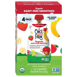 Once Upon A Farm - Smoothie 4ct, 16oz | Multiple Flavors | Pack of 6