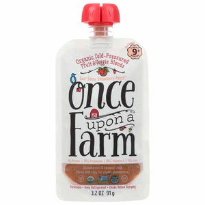 Once Upon A Farm - Strawberry Sun Shiny, 9 Months, 3.2floz | Pack of 8