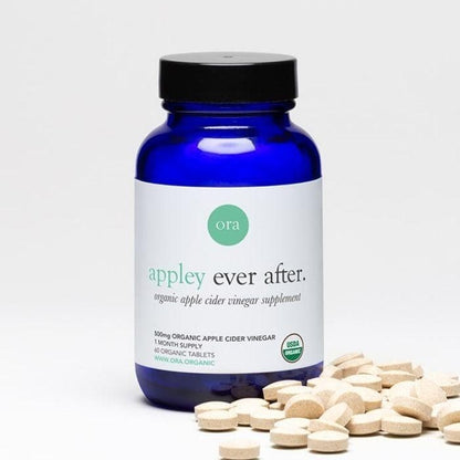 Ora - Appley Ever After Organic Apple Cider Vinegar Tablets - front