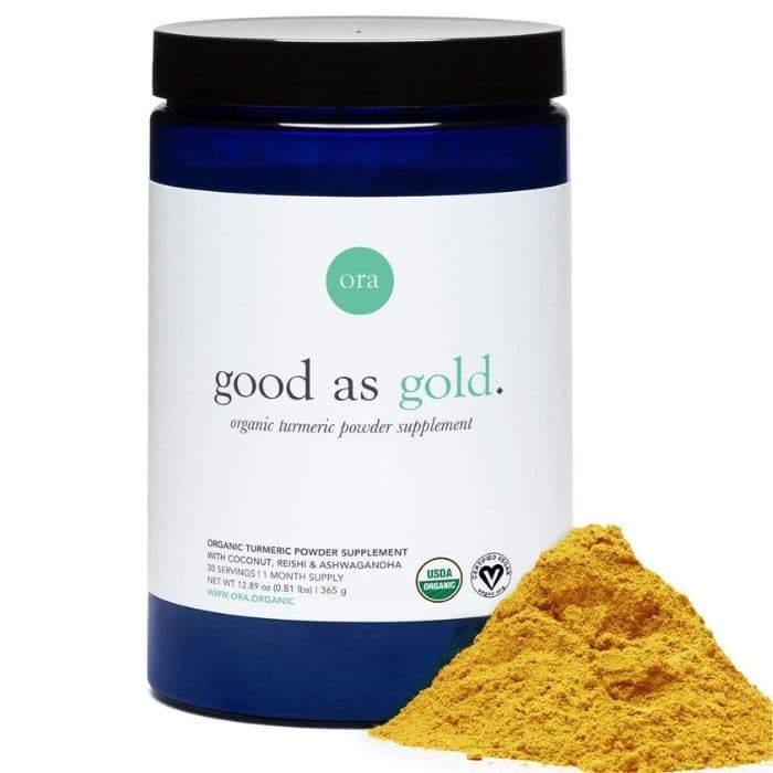 Ora - Good As Gold Organic Golden Milk Powder - Turmeric Maple Flavor - front