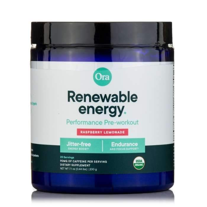 Renewable Energy: Organic Pre-Workout Powder - Raspberry Lemonade Flavor