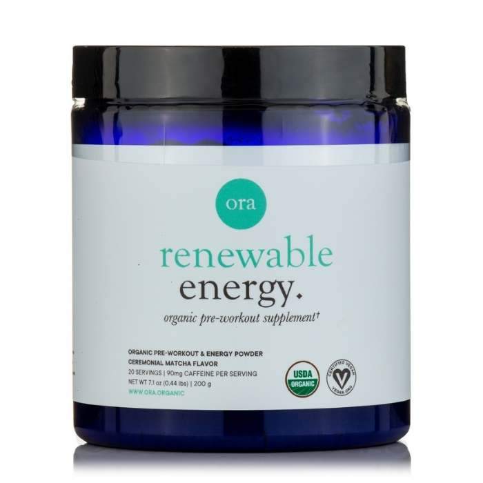 Ora Organic PreWorkout Powder Renewable Energy, 7oz PlantX US