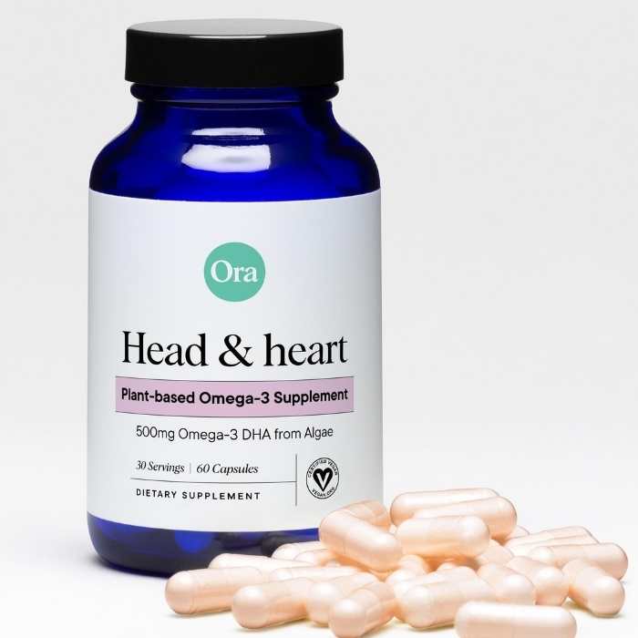 Ora - Plant-based DHA Omega-3 - Head & Heart, 60 Capsules