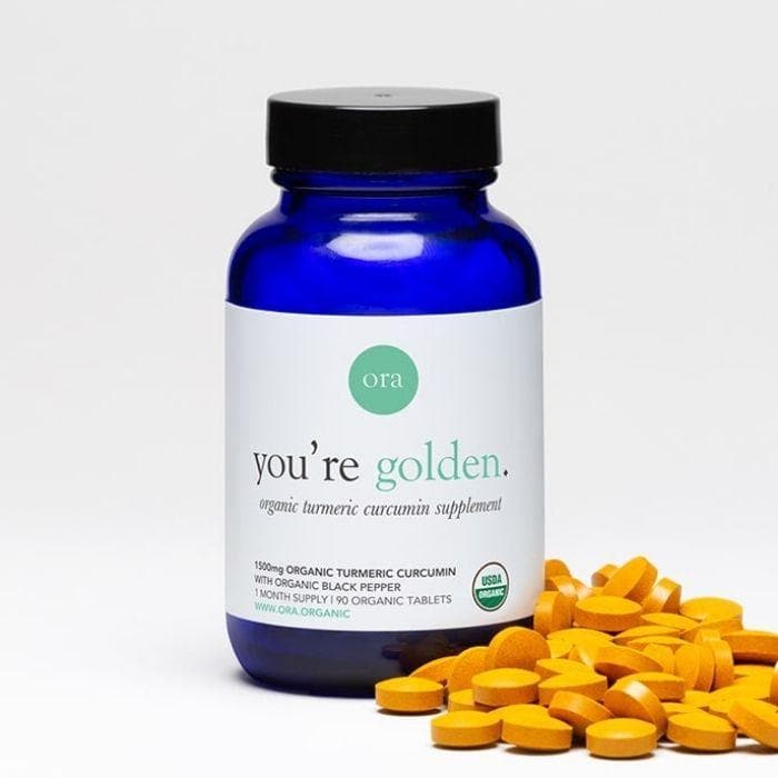 Ora - You’re Golden Organic Turmeric Tablets - front