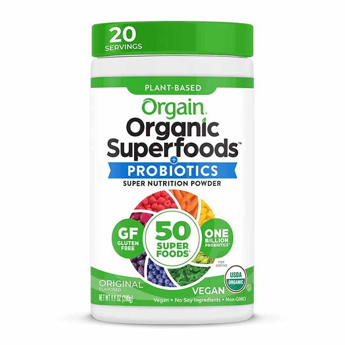 Orgain - Organic Superfoods Powder with Probiotics - Original, 0.62 lbs