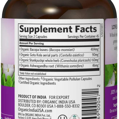 Organic India-Joy, 90 count