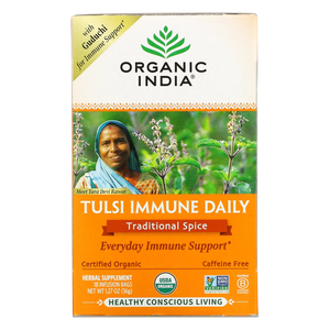 Organic India, Tulsi Immune Daily, Traditional Spice, Caffeine Free, 18 Infusion Bags, 1.27 oz
 | Pack of 6