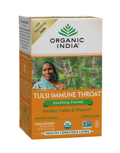 Organic India, Tulsi Immune Throat, Soothing Fennel, Caffeine-Free, 18 Infusion Bags
 | Pack of 6