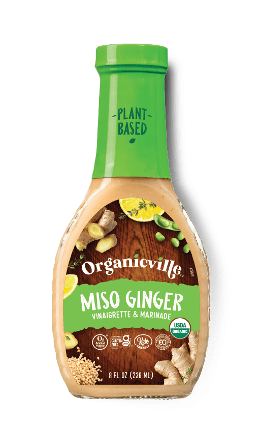 Organicville: Miso Ginger Vinaigrette And Marinade, 8 Oz
 | Pack of 6 - PlantX US