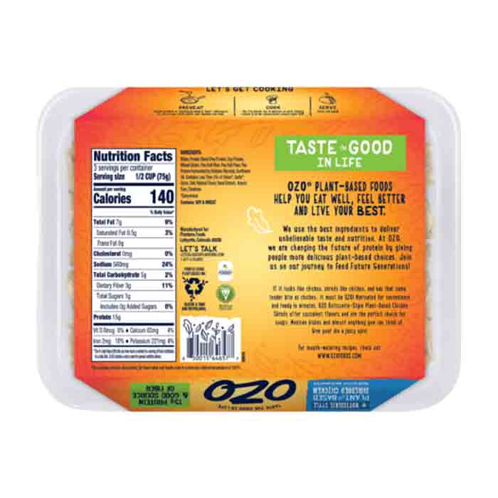 Ozo - Chicken - Shreds Rotisserie, 9oz - back