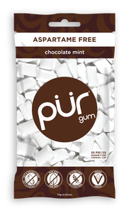 PUR Sugar-Free Gum Chocolate Mint Bag, 55pc
 | Pack of 12
