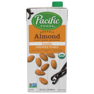 Pacific Foods - Organic Almond Beverage - Unsweetened Vanilla 32 fl oz