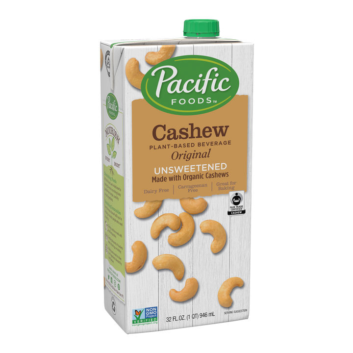 Pacific Foods Cashew Plant-Based Beverage Unsweetened Original 32 oz
 | Pack of 6 - PlantX US