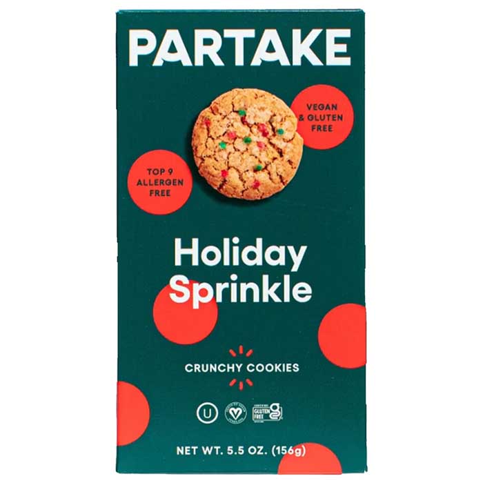 Partake - Crunchy Holiday Sprinkle Cookies ,5.5oz