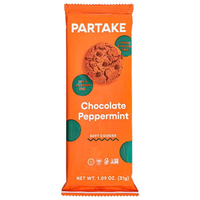 Partake - Soft Baked Chocolate Peppermint Cookies,Single