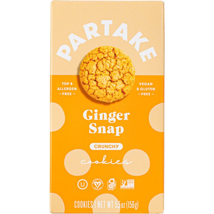 Partake Foods - Crunchy Ginger Snap Cookies, 5.5oz