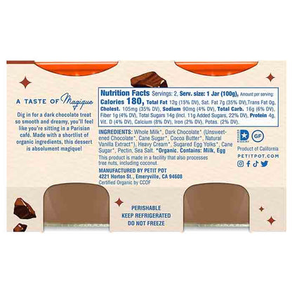 PetitPot - French - Pudding Dark Chocolate, 7oz - back
