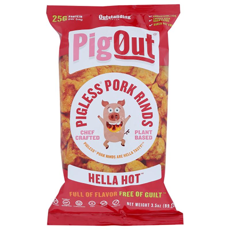PigOut Pork Rinds Hella Hot, 3.5oz