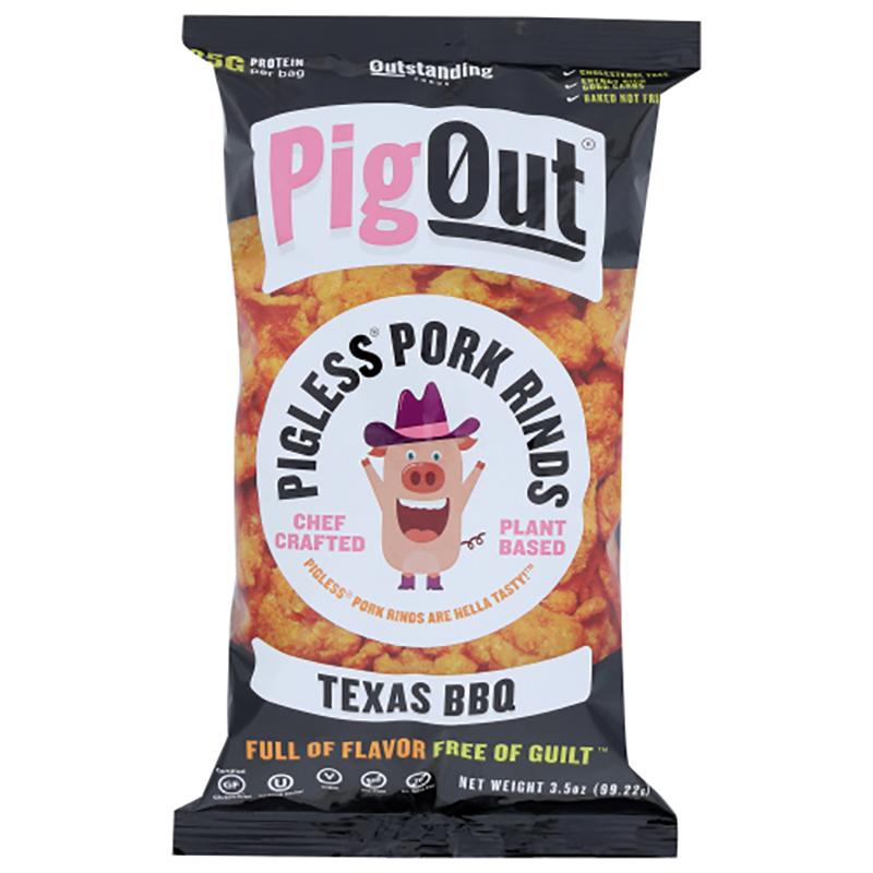PigOut Pork Rinds Texas BBQ, 3.5oz