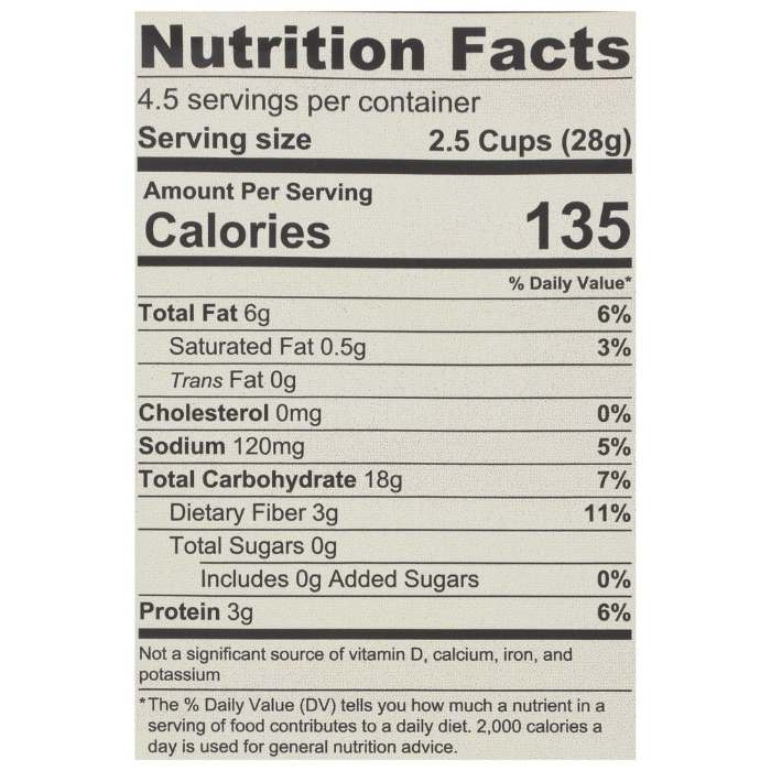Pipcorn - Mini Truffle Popcorn, 4.5oz - nutrition facts