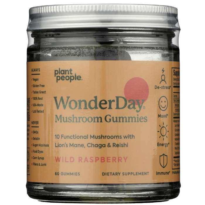 Plant People - WonderDay Mushroom Gummies, 60 Gummies - front