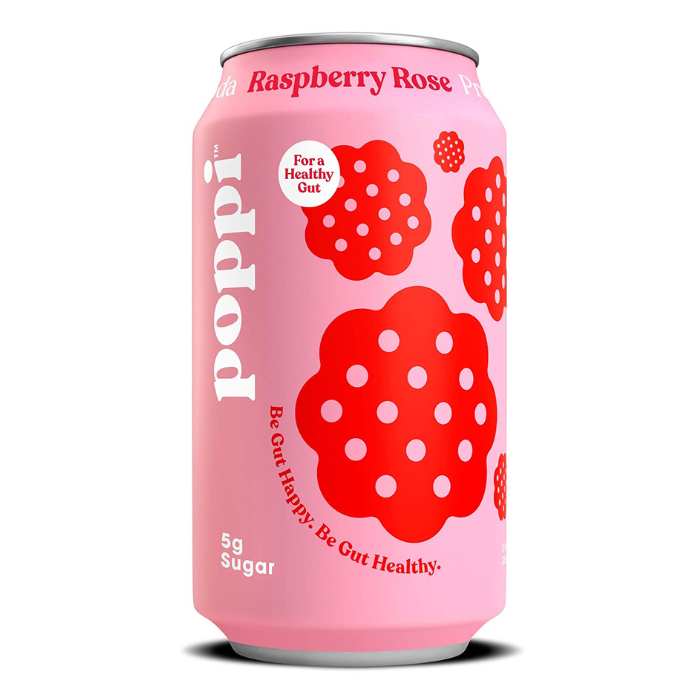 Poppi - Prebiotic Soda Raspberry Rose, 355ml - front