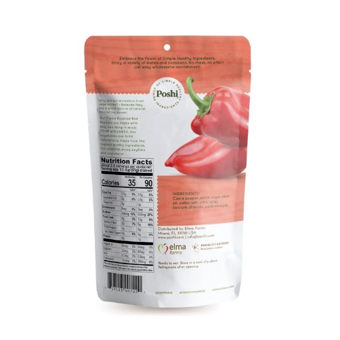 Poshi - Red Peppers, 8oz back