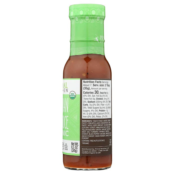 Primal Kitchen Classic BBQ Sauce Organic And Unsweetened 8.5 oz