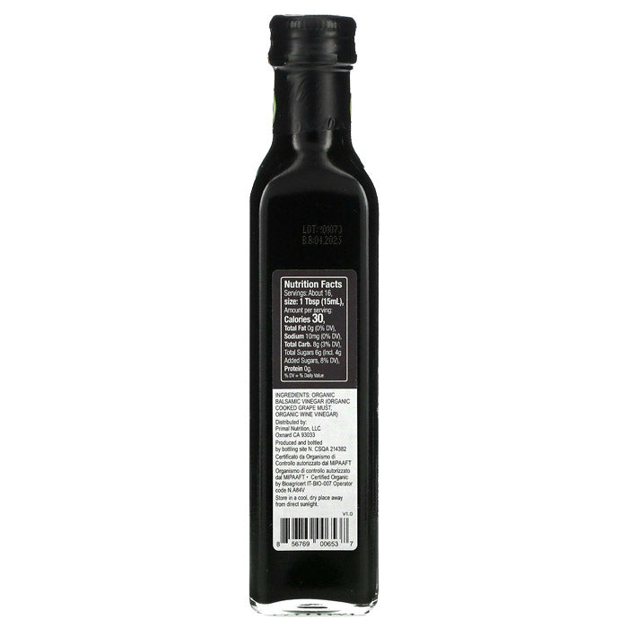 Primal Kitchen - Organic Balsamic Vinegar of Modena, 8.45oz - back