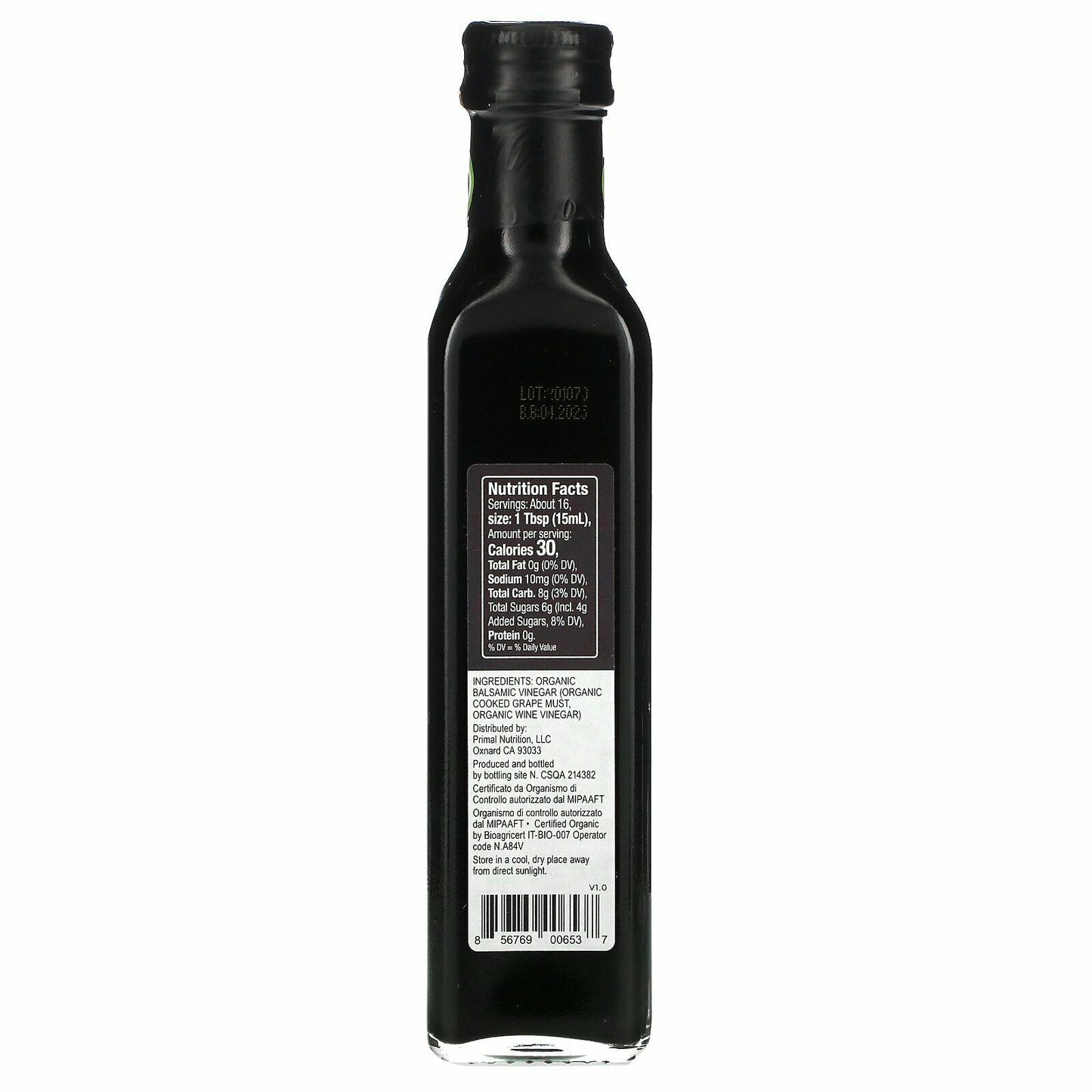Primal Kitchen - Organic Balsamic Vinegar of Modena, 8.45oz